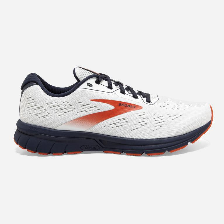 Brooks Anthem 4 Mens Neutral Road Running Shoes - White/Navy/Red Clay - Philippines (146908XFI)